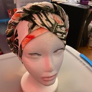White Printed Turban